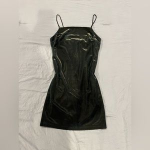 Topshop iridescent black and blue minidress